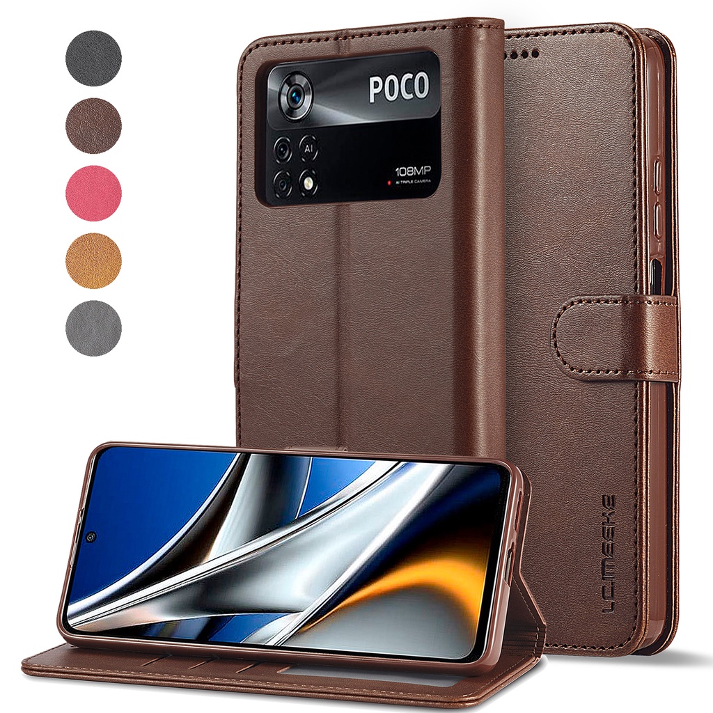 GOKEN Cover Pelle per Xiaomi Redmi Note 12 PRO Plus (PRO+), Magnetica Custodia con Supporto di Stand & Carte Slot, Flip Case con Portafoglio -Blu Scuro