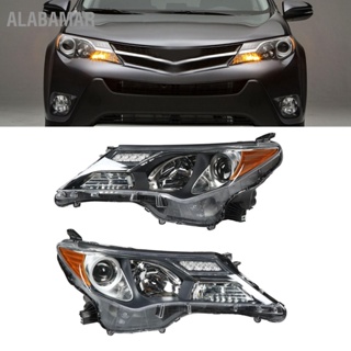 ALABAMAR ชุดไฟหน้ารถยนต์ IP67 กันน้ำไฟส่องสว่างแบบ Strong Light Transmission สำหรับ RAV4 2013-2015