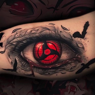 สติกเกอร์รอยสัก ลายอนิเมะนารูโตะ Itachi Sharingan Eye กันน้ํา พร็อพสําหรับตกแต่งปาร์ตี้ฮาโลวีน