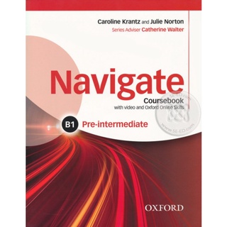Bundanjai (หนังสือเรียนภาษาอังกฤษ Oxford) Navigate Pre-Intermediate B1 : Coursebook and Oxford Online Skills Program