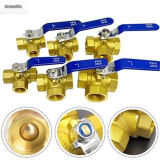 【DREAMLIFE】1*-Brass Ball Valve 3 Way L-T Bore-Valve Ball Valve For Water Oil Gas AU