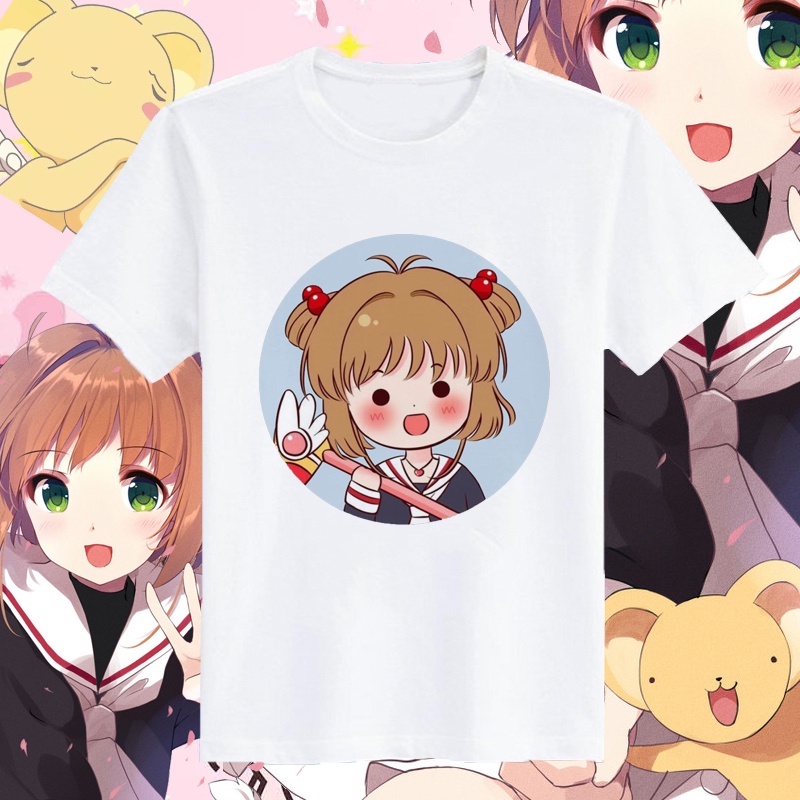 card-captor-sakura-น่ารักมากๆ-ลายสกรีนคมชัด-unisexอนิเมะเสื้อยืด-เสื้อผ้า