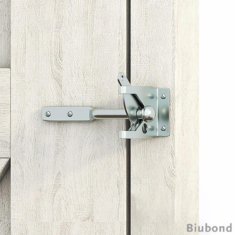 biubond-กลอนประตูเหล็ก-แบบล็อคในตัว-ติดตั้งง่าย-สําหรับฟาร์ม-นอกบ้าน-ลานบ้าน-รั้วไม้