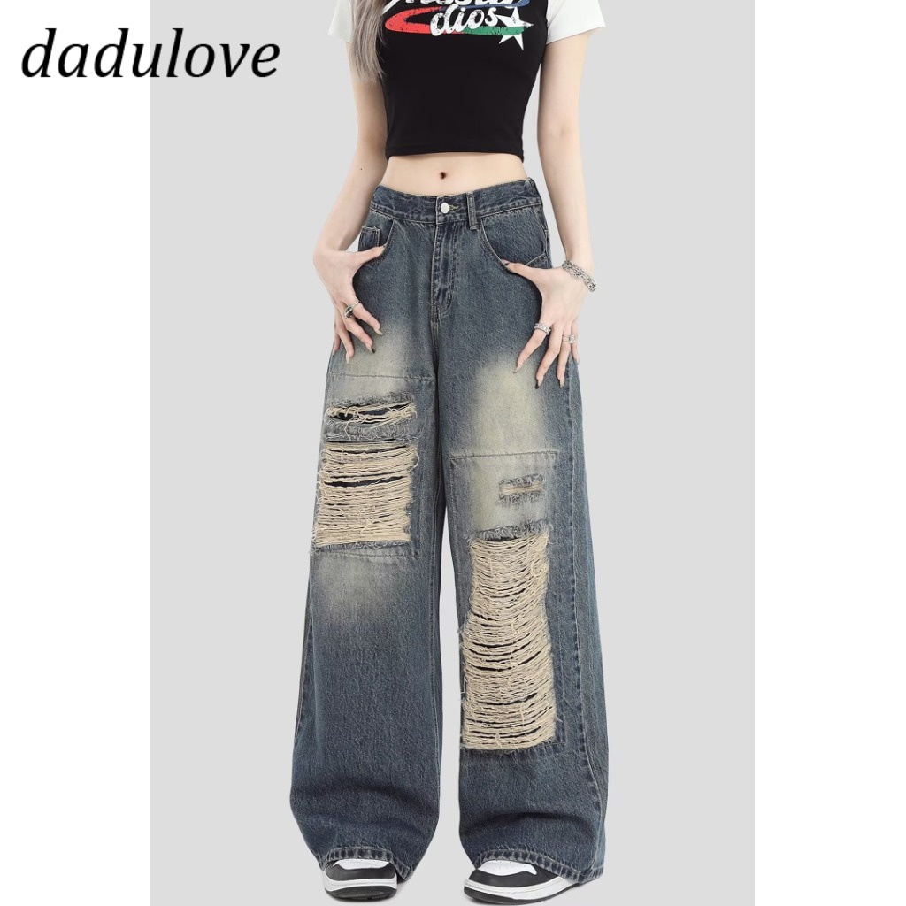 dadulove-new-american-ins-high-street-hip-hop-ripped-jeans-niche-high-waist-loose-wide-leg-pants-trousers