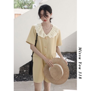 2023 Summer French Style High-end Doll Collar Dress Womens Design Niche Loose