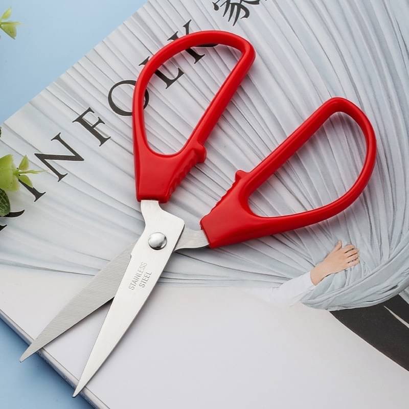 กรรไกรตัดผ้า-ตัดกระดาษ-กรรไกรอเนกประสงค์-ด้ามแดง-scissor
