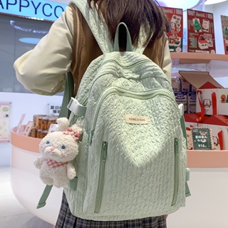 กระเป๋าเป้สะพายหลัง กันน้ํา น้ําหนักเบา แบบเรียบง่าย สไตล์ญี่ปุ่น สําหรับนักเรียนหญิง