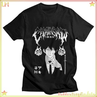 เป็นที่นิยม！ Chainsaw Man เสื้อยืดผู้ชายแขนสั้นผ้าฝ้ายแท้เสื้อยืดสันทนาการ Anime Manga Aki Hayakawa Tshirt ฤดูร้อน ใหม่