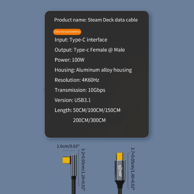 bang-สายเคเบิล-usb-c-เป็น-c-3-1-gen2-90-องศา-4k60hz-เอาท์พุตวิดีโอ-สําหรับ-steamdeck-charge