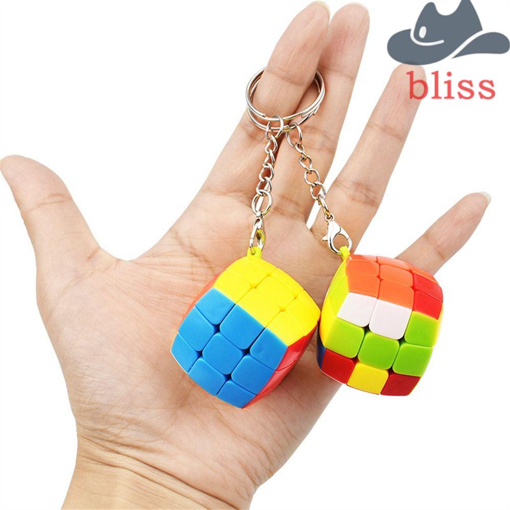 bliss-พวงกุญแจ-จี้รูบิค-ขนาดมินิ-3x3x3-ซม-หลากสีสัน-ของเล่นสําหรับเด็ก