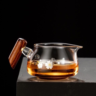 [พร้อมส่ง] ชุดถ้วยกรองชา ด้ามจับไม้ ทนความร้อน สไตล์ญี่ปุ่น