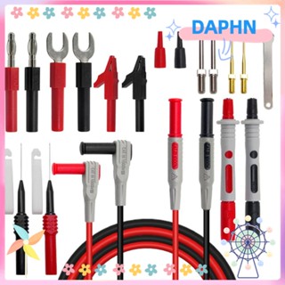 Daphs ชุดมัลติมิเตอร์ ตะกั่วทดสอบ มัลติมิเตอร์ ทองแดง 1000V 20A สีดํา แดง 100 ซม. 19 ชิ้น