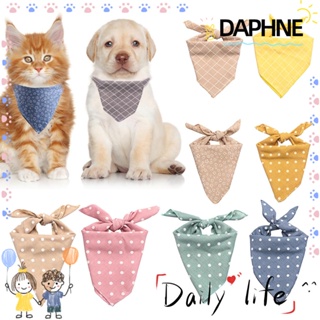 Daphne ผ้าพันคอ ทรงสามเหลี่ยม ลายสก๊อต สําหรับสัตว์เลี้ยง สุนัข แมว