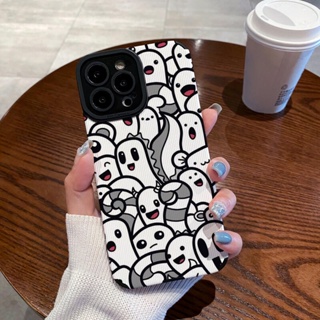 เคสโทรศัพท์มือถือ แบบนิ่ม ลายการ์ตูนหน้ายิ้ม กันกระแทก สําหรับ IPhone 11 12 13 14 Pro Max X XR XS Max SE IPhone7 8 Plus