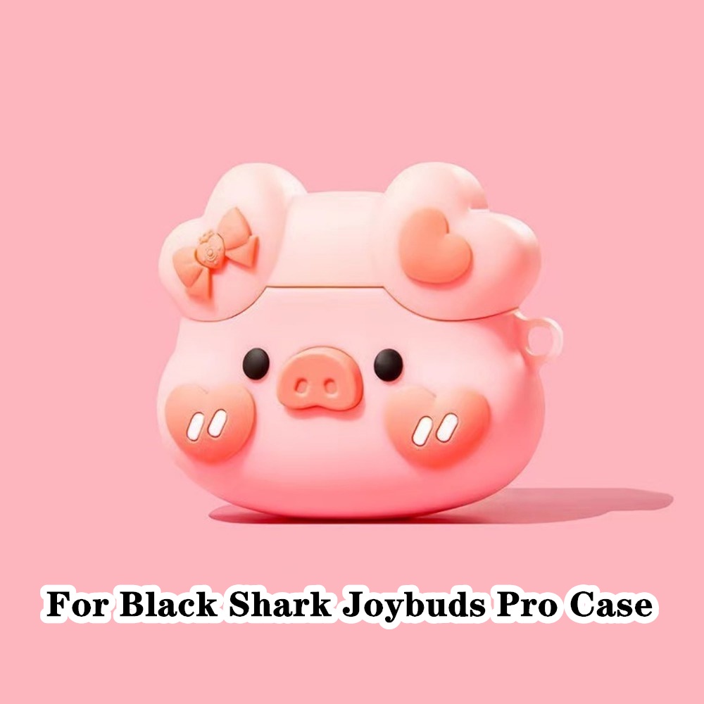 คุณภาพสูง-เคสหูฟัง-แบบนิ่ม-ลายการ์ตูนฉลาม-สีดํา-สําหรับ-black-shark-joybuds-pro