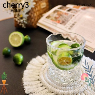 Cherry3 ที่รองแก้วเครื่องดื่ม ทรงกลม สไตล์โบฮีเมียน 7.9 นิ้ว สีเบจ 2 ชิ้น|ที่รองแก้ว ของขวัญ สําหรับบ้านใหม่ ห้องครัว