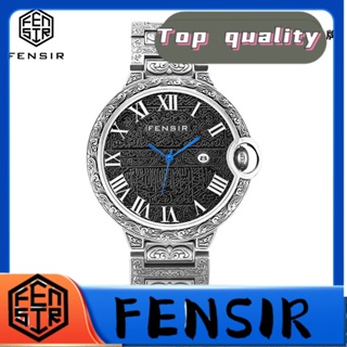 Fensir FENSIR พร้อมส่ง นาฬิกาข้อมือควอตซ์แฟชั่น กันน้ํา สีบรอนซ์ มีปฏิทิน สําหรับบุรุษ