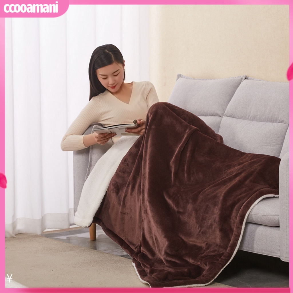 ccooamani-ผ้าห่มไฟฟ้า-ปรับอุณหภูมิได้-ผ้าสักหลาด-ทําความร้อน-อย่างรวดเร็ว-สําหรับห้องนอน