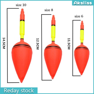 Aks ทุ่นลอยน้ํา พลาสติก 6#/8#/10# สําหรับตกปลาทะเล 3 ชิ้น/ชุด
