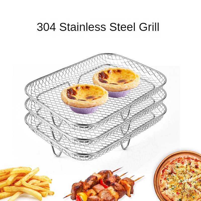 304-stainless-steel-three-layer-grill-air-fryer-accessories-grill-grill-drain-basket-cod