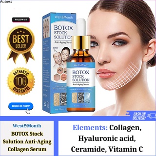 West&amp;month Botox Stock Solution - Advanced Anti-aging Collagen Serum Formula For Smooth, Youthful Skin - Fade Fine Lines, Lifting, Tighten and Moisturize Aube