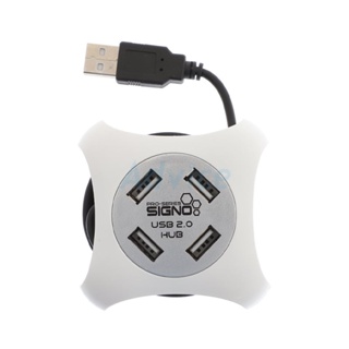 4 Port USB HUB v2.0 SIGNO HB157BLK (White)