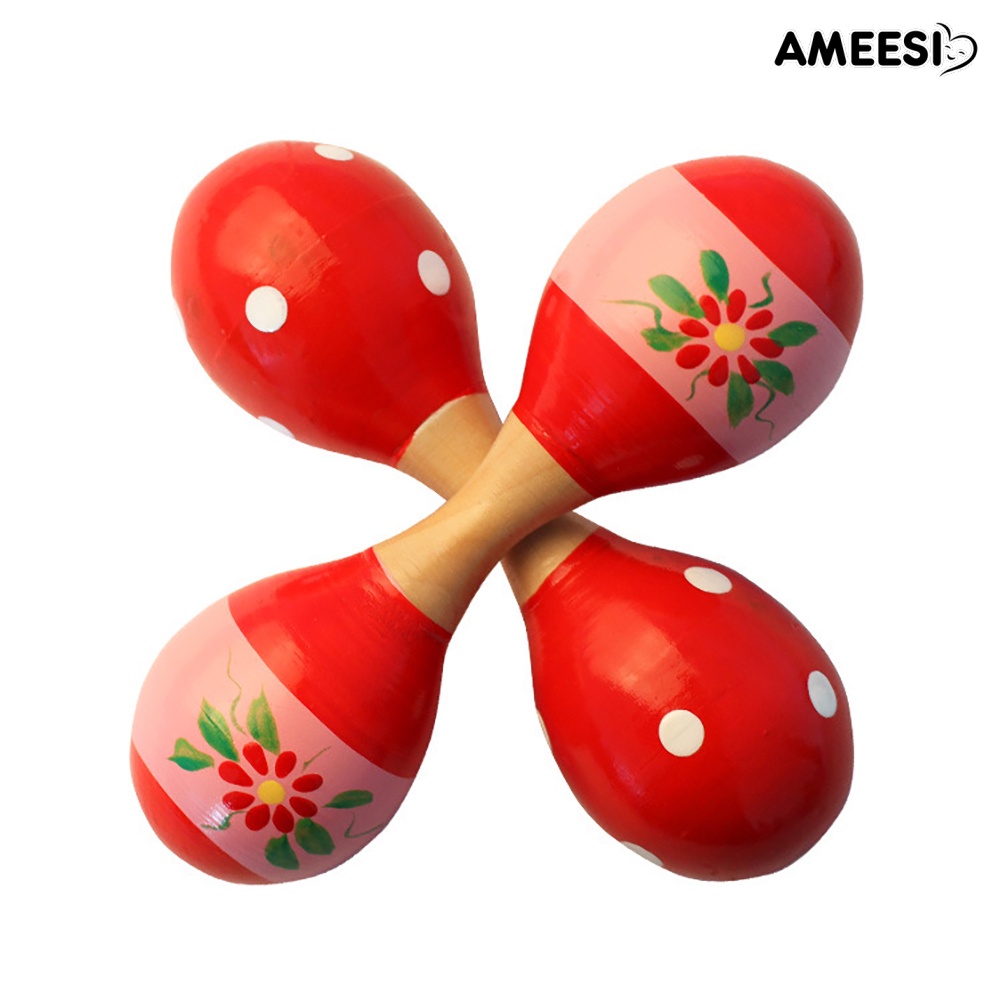 ameesi-เครื่องดนตรีไม้-มาราคาร่า-แบบสองหัว-ของเล่นเครื่องดนตรี-สําหรับการเรียนการสอนเด็ก