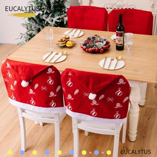Eutus ผ้าคลุมเก้าอี้ ลายคริสต์มาส สําหรับตกแต่งบ้าน ห้องครัว ปี
