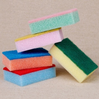 10 ชิ้น / แพ็ค สุ่มสีสัน นาโน ทําความสะอาด ล้างจาน ฟองน้ํา สี่เหลี่ยม สี จับคู่ ครัว มายากล เช็ด ทําความสะอาด ฟองน้ํานาโน