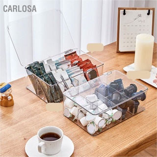  CARLOSA ผู้จัดเครื่องปรุงอาหารกาแฟ PET ที่ถอดออกได้โปร่งใส Baffle ถุงชาจัดแพ็คเก็ตสำหรับเก็บถุงเท้าชากาแฟ