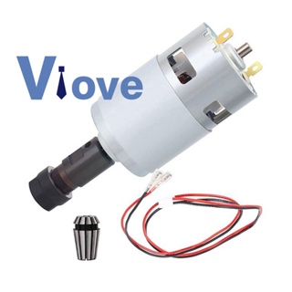 มอเตอร์แบริ่งไฟฟ้า แรงบิดสูง DC 12V-24V 20000 RPM 775 สําหรับเครื่องแกะสลัก CNC 3018