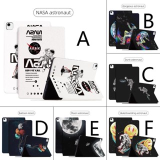 การ์ตูน คดี IPad Mini 6 5 4 3 2 1 Mini6 Mini5 Mini4 Mini3 Mini2 Mini1 พลิกฝา ปกป้องเปลือก Starry Sky Astronaut Plane Cartoon Flip Cover With dormancy Soft TPU Phone Case