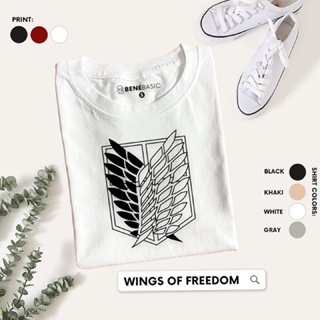 Wings of Freedom - Attack on Titan Anime Mens Womens Unisex Tshirts | Premium Cotton | Benebasic_01