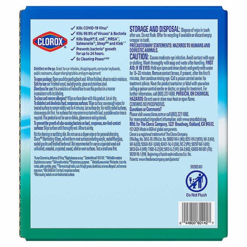 clorox-disinfecting-wipes-to-go-pack-กระดาษเปียกฆ่าเชื้อโรค-ทิชชู่เปียก-fresh-20-count