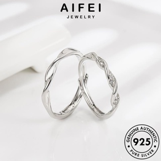 AIFEI JEWELRY แฟชั่น Silver คู่รัก เงิน โมเบียสแฟชั่น เกาหลี ต้นฉบับ แหวน แท้ เครื่องประดับ เครื่องประดับ 925 R297