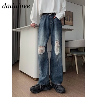 DaDulove💕 New American Style Street Ripped Jeans Women Dare to Loose Wide Leg Pants Large Size Trousers