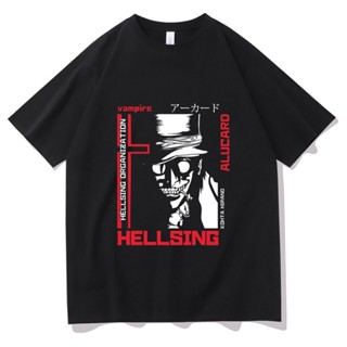 ขายดี เสื้อยืดแขนสั้น พิมพ์ลายอนิเมะ Hellsing Alucard 90s เข้ากับทุกการแต่งกาย สไตล์ฮาราจูกุ สําหรับผู้ชาย FHpkci14DJmjj