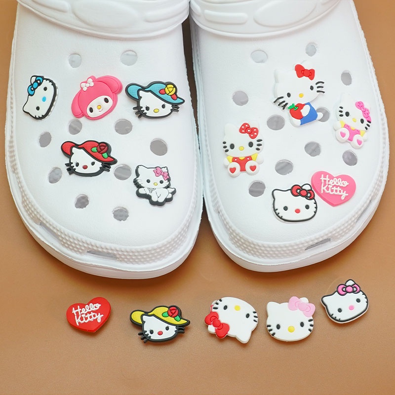 crocs-jibbitz-pins-กระดุม-จี้รูปคิตตี้น่ารัก-หลากสีสัน-สําหรับรองเท้า-diy