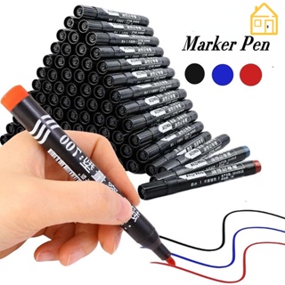ปากกามาร์กเกอร์ถาวร คุณภาพสูง / ปากกามาร์กเกอร์ น้ํามัน ความจุขนาดใหญ่ 3 สี / เครื่องเขียน ปากกาวาดภาพ กันน้ํา แห้งเร็ว