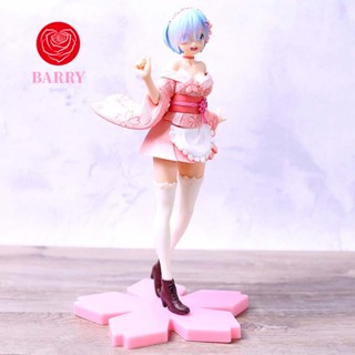 BARRY Cute Rem Action Figures Statue Miniatures Figure Model Toys Collection Model Anime from Zero Kimono 23CM PVC Doll Toy/Multicolor