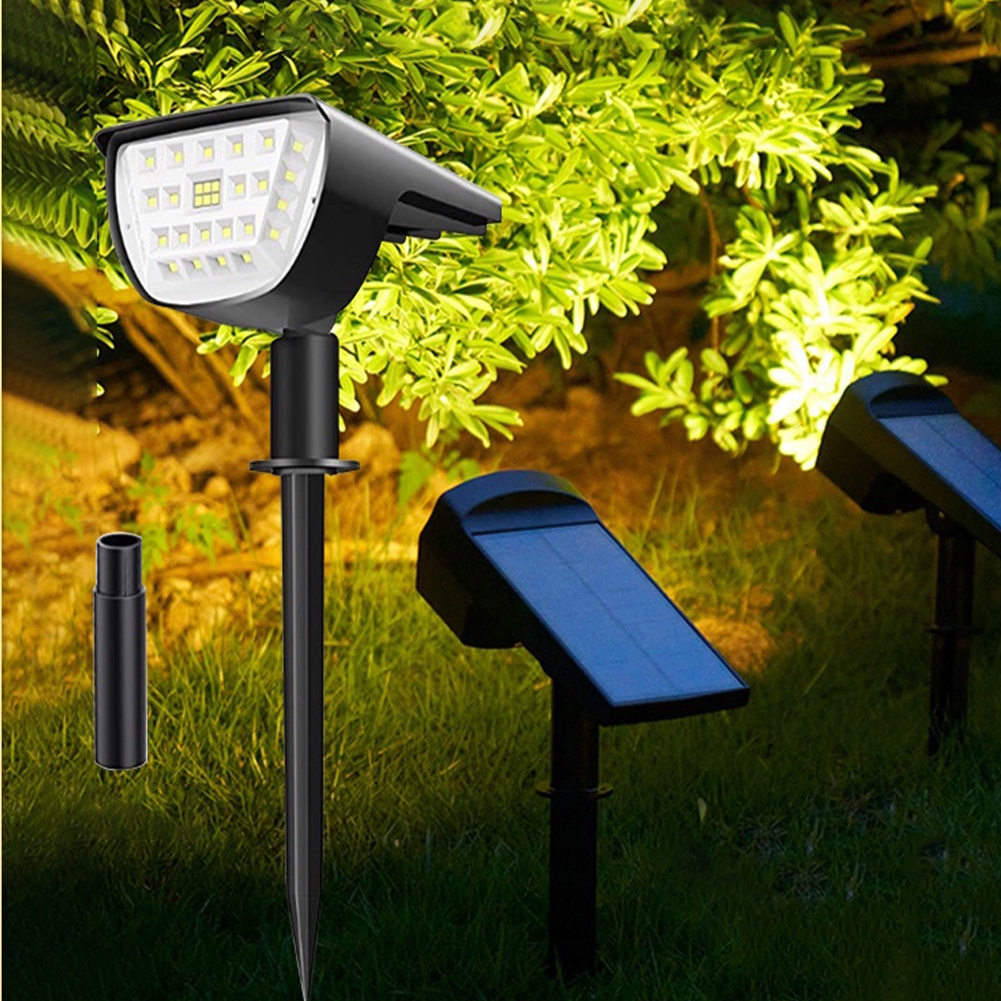 โคมไฟปักดินโซล่าเซลล์-โคมไฟสนาม-แสงขาว-เหลือง-108-92led-solar-light-garden-ไฟปักสนาม-โคมไฟสนามหญ้า