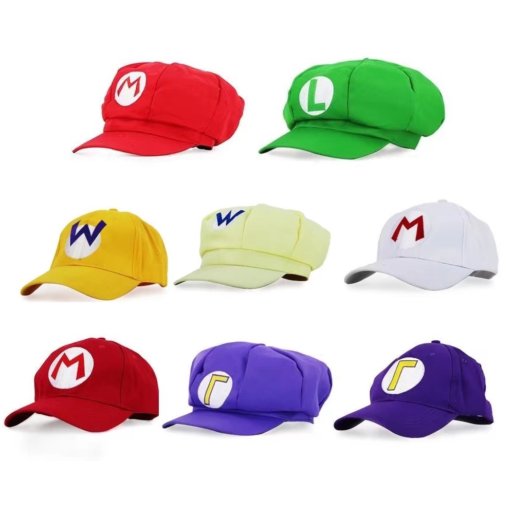 หมวกเบสบอลคอสเพลย์-super-luigi-bros-sun-hats-สําหรับผู้ใหญ่-พร็อพปาร์ตี้