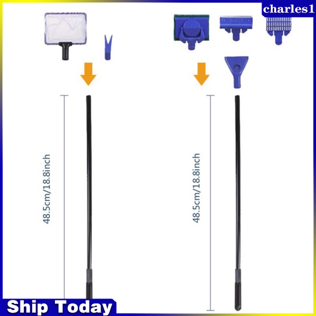 charles-5-in-1-ชุดแปรงทําความสะอาด-พร้อมด้ามจับยาว-สําหรับทําความสะอาดตู้ปลา