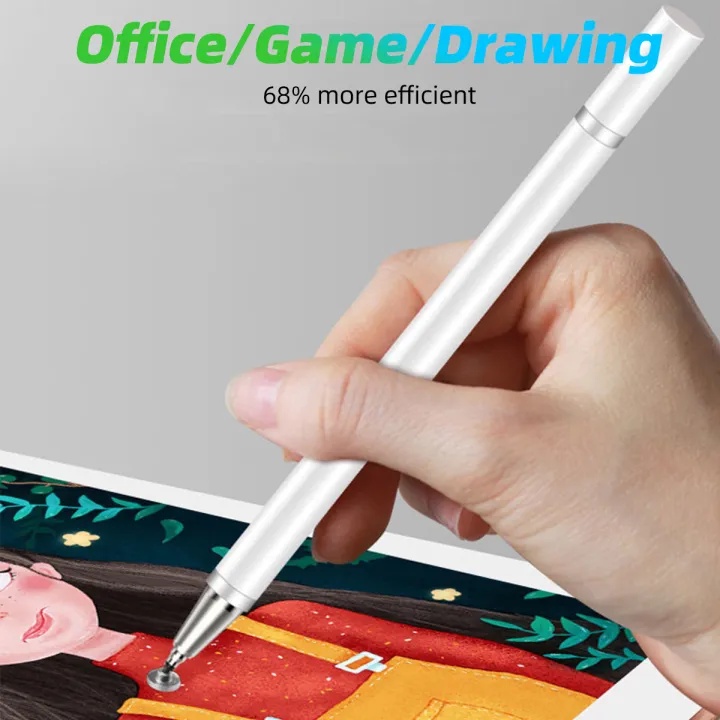2-in-1ปากกาโทรศัพท์-ปากกาทัชสกรีน-ปากกาสไตลัสสากลสำหรับแท็บเล็ตมือถืออุปกรณ์โทรศัพท์-android-วาดแท็บเล็ตหน้าจอ-capacitive-ปากกาสัมผัส-หัวคู่-cod
