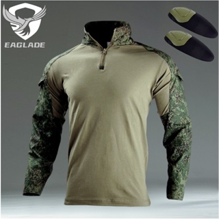 Eaglade เสื้อเชิ้ตยาว ลายกบยุทธวิธี YDJX-G2-HXLT In Russia Camo ยืดหยุ่น ป้องกันข้อศอก