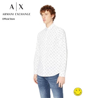 AX Armani Exchange เสื้อเชิ้ตผู้ชาย รุ่น 6LZC46ZNRYZ21BG สี White