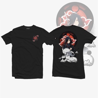 【สปอตสินค้า】 เสื้ออะนิเมะ Naruto Uchiha Madara Akatsuki ผ้าฝ้ายร้อนอะนิเมะตัวอักษรพิมพ์เสื้อยืด