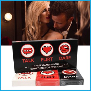 การ์ดเกม Adventure Talk Or Flirt Or Dare Cards 3 Games In 1 โรแมนติก น่ารัก ของขวัญ สําหรับคู่รัก