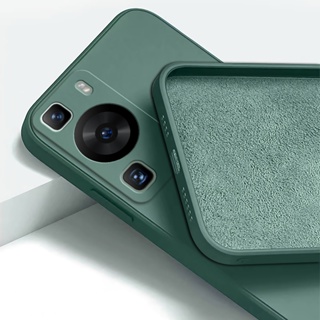 เคสโทรศัพท์ซิลิโคน TPU แบบนิ่ม ทรงสี่เหลี่ยม ป้องกันกล้อง กันกระแทก สีพื้น สําหรับ Huawei P60 Pro P60Pro P60 Art HuaweiP60