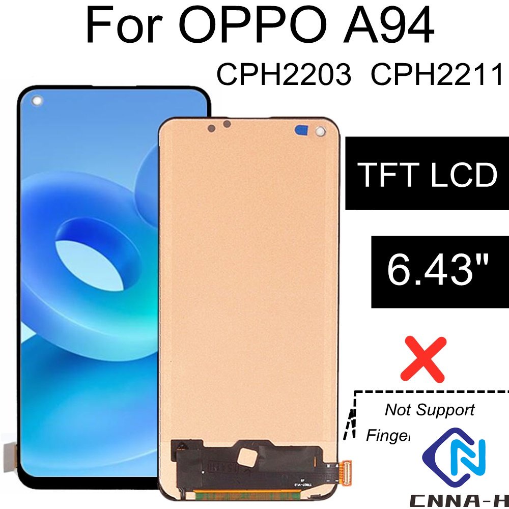 6-43-amp-quot-tft-หน้าจอสัมผัส-lcd-แบบเปลี่ยน-สําหรับ-oppo-a94-5g-cph2211-oppo-a94-4g-cph2203